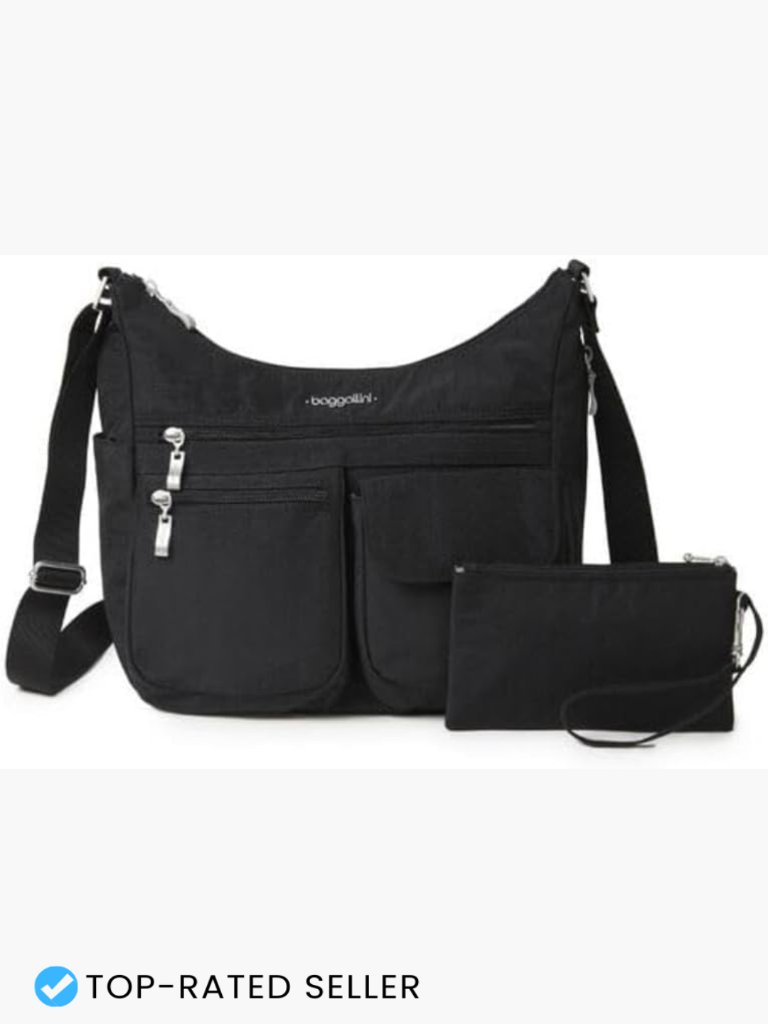 Lightweight Nylon Hobo Crossbody Bag Rfid Travel Wristlet Machine Washable